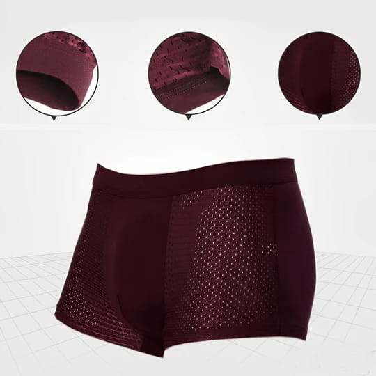 Sommerfrische Boxershorts für Herren - Atmungsaktive Kühlende Unterhosen (5er-Pack)
