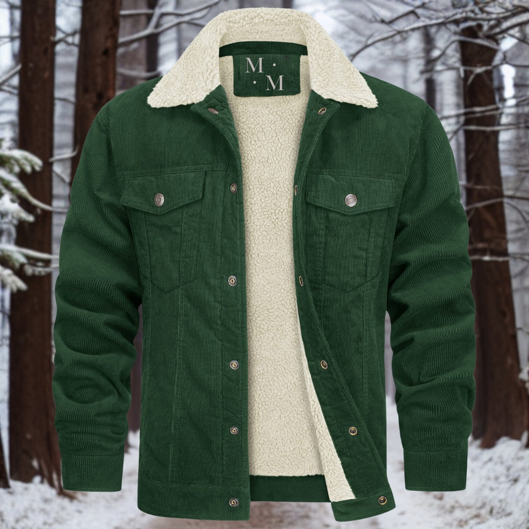 Klassische warme Cordjacke für Herren