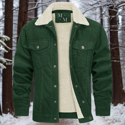 Klassische warme Cordjacke für Herren