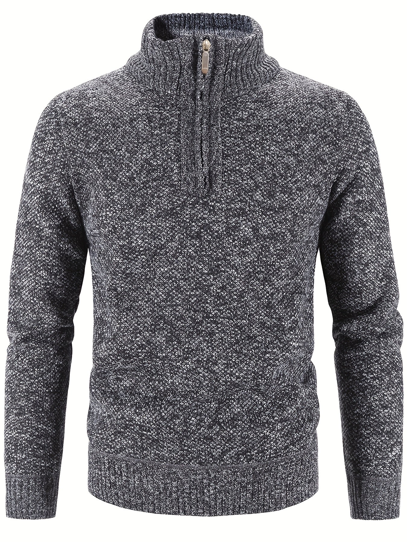 Rollkragenpullover mit Halbreißverschluss für Männer