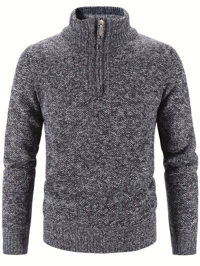Rollkragenpullover mit Halbreißverschluss für Männer