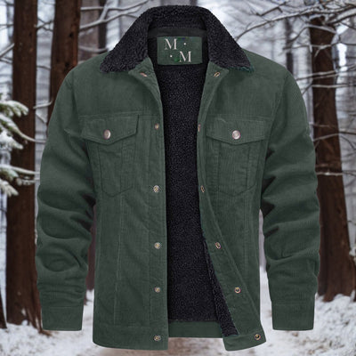 Klassische warme Cordjacke für Herren