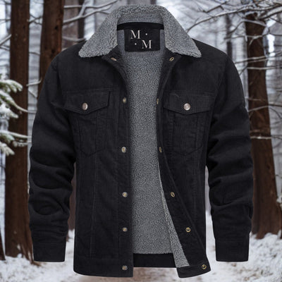 Klassische warme Cordjacke für Herren