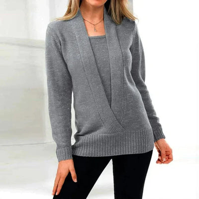 Eleganter Wickelpullover für Damen