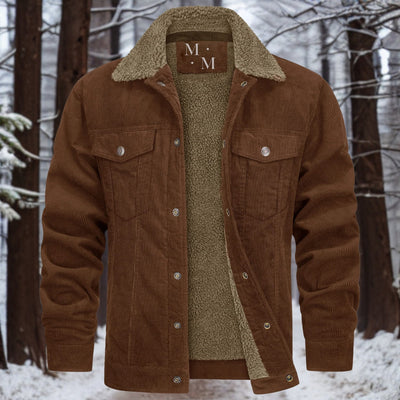 Klassische warme Cordjacke für Herren