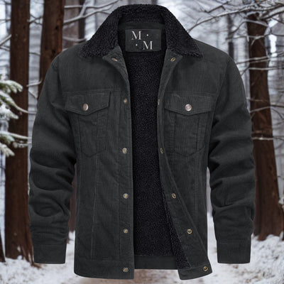 Klassische warme Cordjacke für Herren