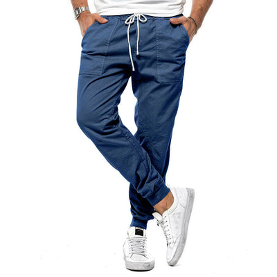 Lockere Herren Casual Freizeithose im einfarbigen Design