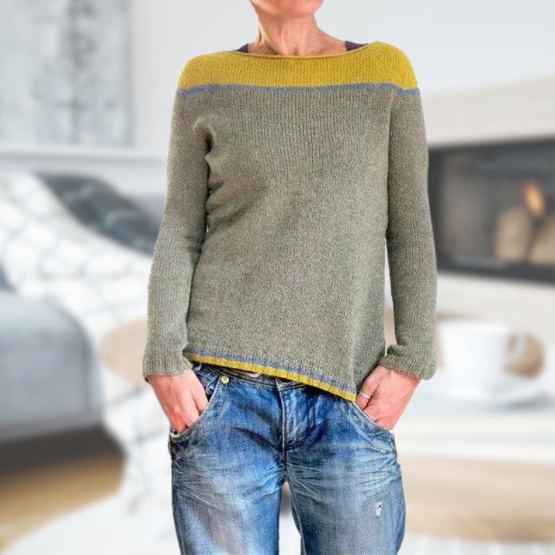 Rundhals-Strickpullover für Damen