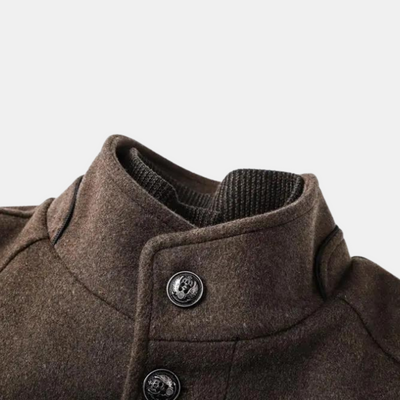 Eleganter Wintermantel mit Stehkragen für Herren