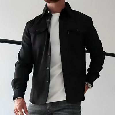 Langärmeliger Mantel mit Taschen für Herren
