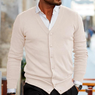 Klassische Strickjacke mit V-Ausschnitt für Männer