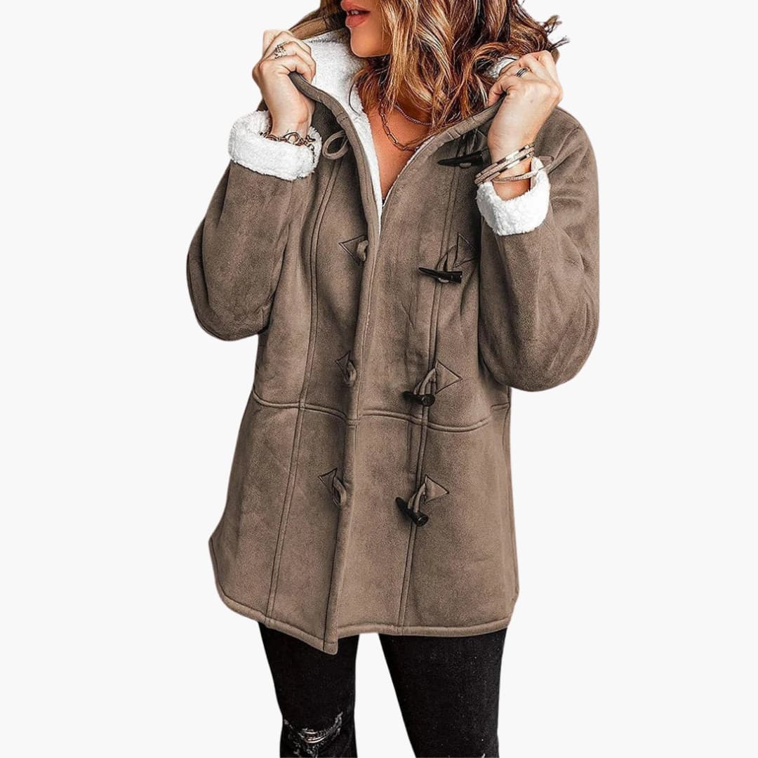 Damen jacke mit Kapuze und Knebelverschluss