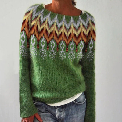 Damen Pullover | Strick klassisch mit Rundhalsausschnitt