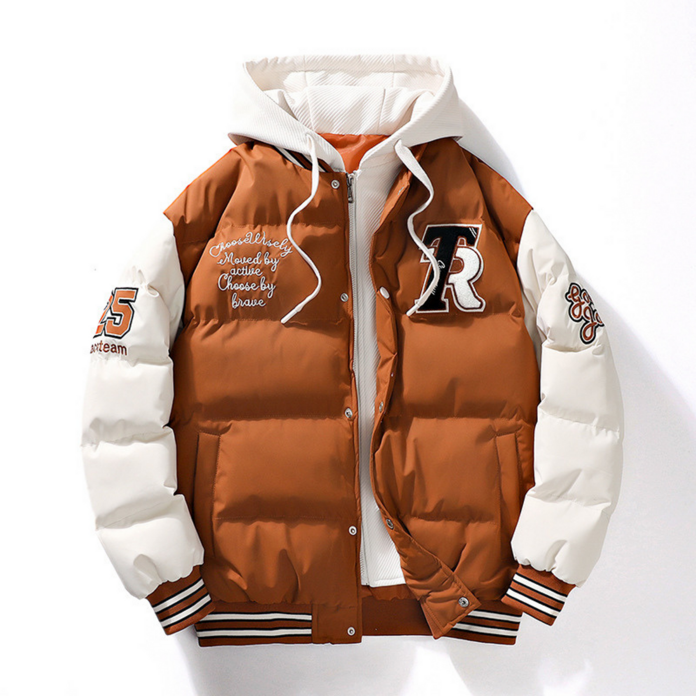 Stylische Bomberjacke mit Abnehmbarer Kapuze für Herren