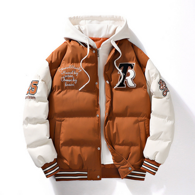 Stylische Bomberjacke mit Abnehmbarer Kapuze für Herren