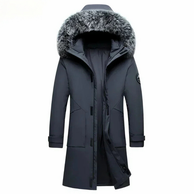 Winterparka mit Abnehmbarem Pelzkragen für Herren