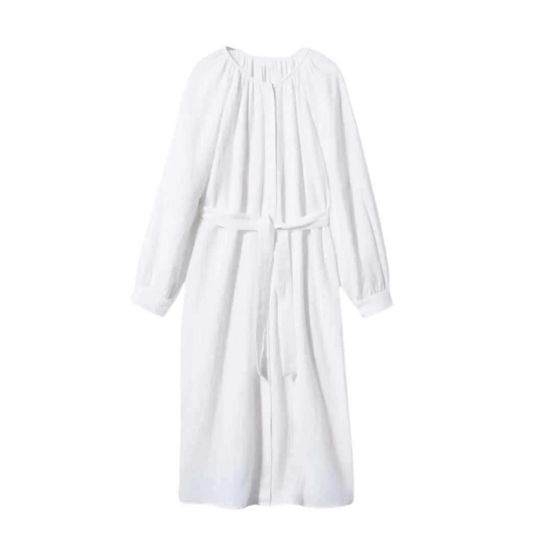 Midikleid im Hemdchenstil mit Puffärmeln