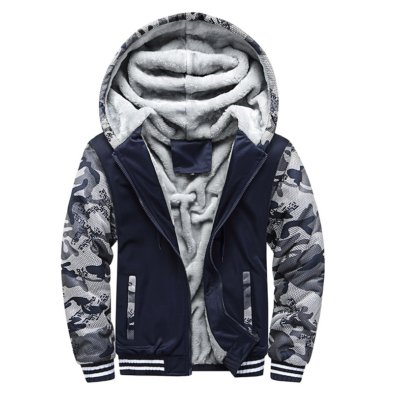 Gemütliche Fleecejacke mit Kapuze für Männer