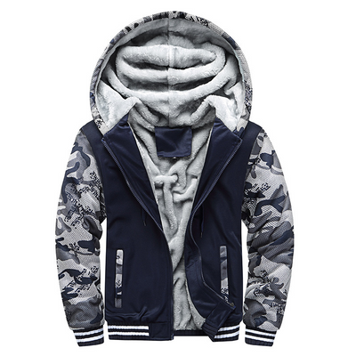 Gemütliche Fleecejacke mit Kapuze für Männer