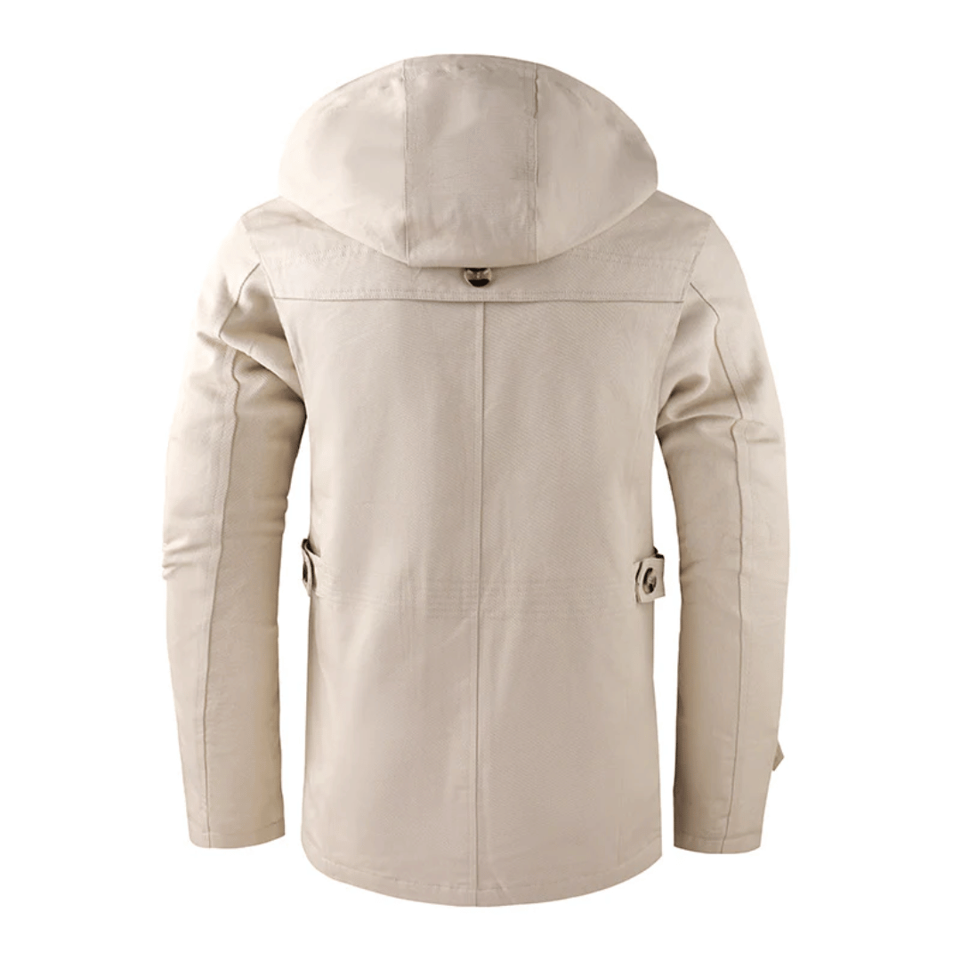Mittellange Feldjacke mit Kapuze für Herren