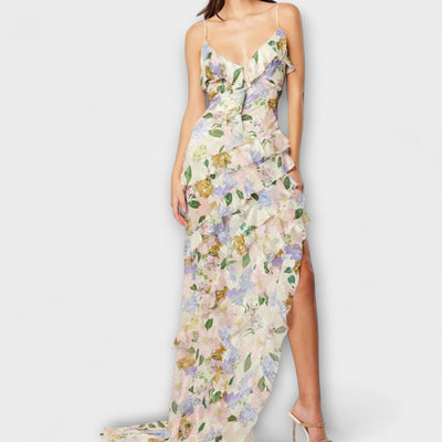 Indie Rüschenkleid mit Trägerdesign