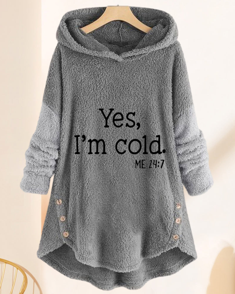 Lockerer Pullover mit Tunnelzug und Kapuze für Damen
