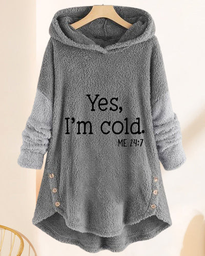 Lockerer Pullover mit Tunnelzug und Kapuze für Damen