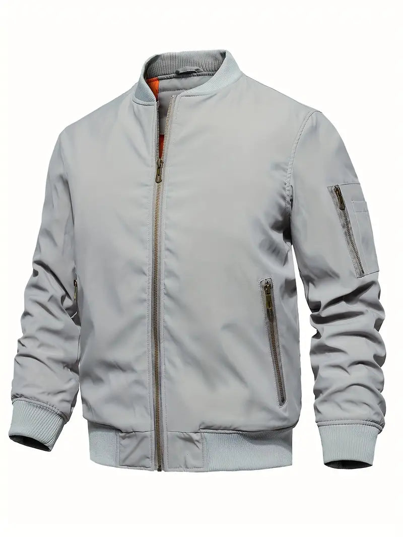 Klassische Bomberjacke mit Taschen für Männer
