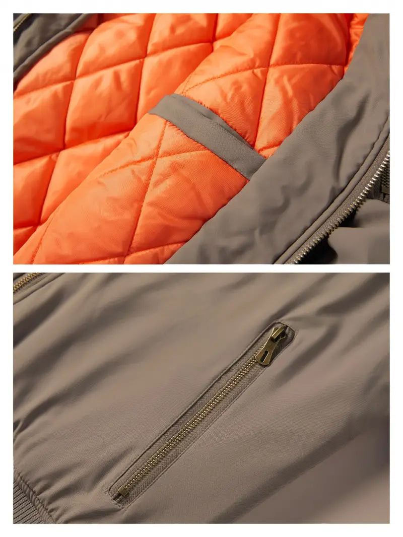 Klassische Bomberjacke mit Taschen für Männer