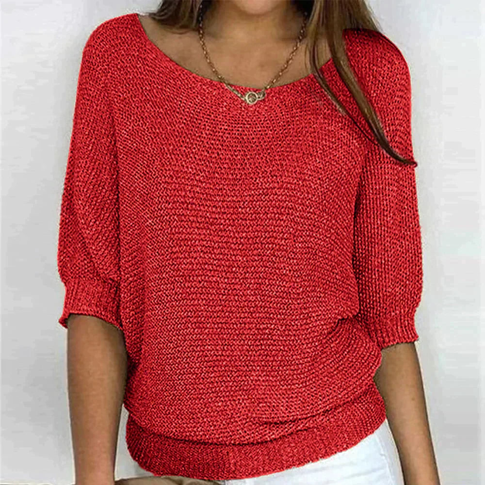 Virginia® | Ärmellose 3/4-Bluse mit Kroko-Muster.