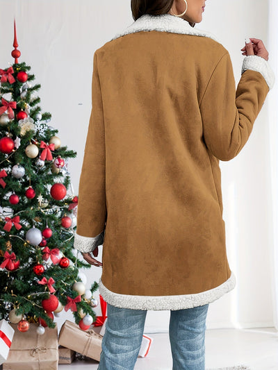 Mittellange Jacke mit Aufgesetzten Taschen für Damen