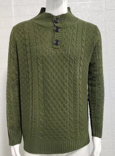 Rollkragenpullover mit Zopfmuster für Herren