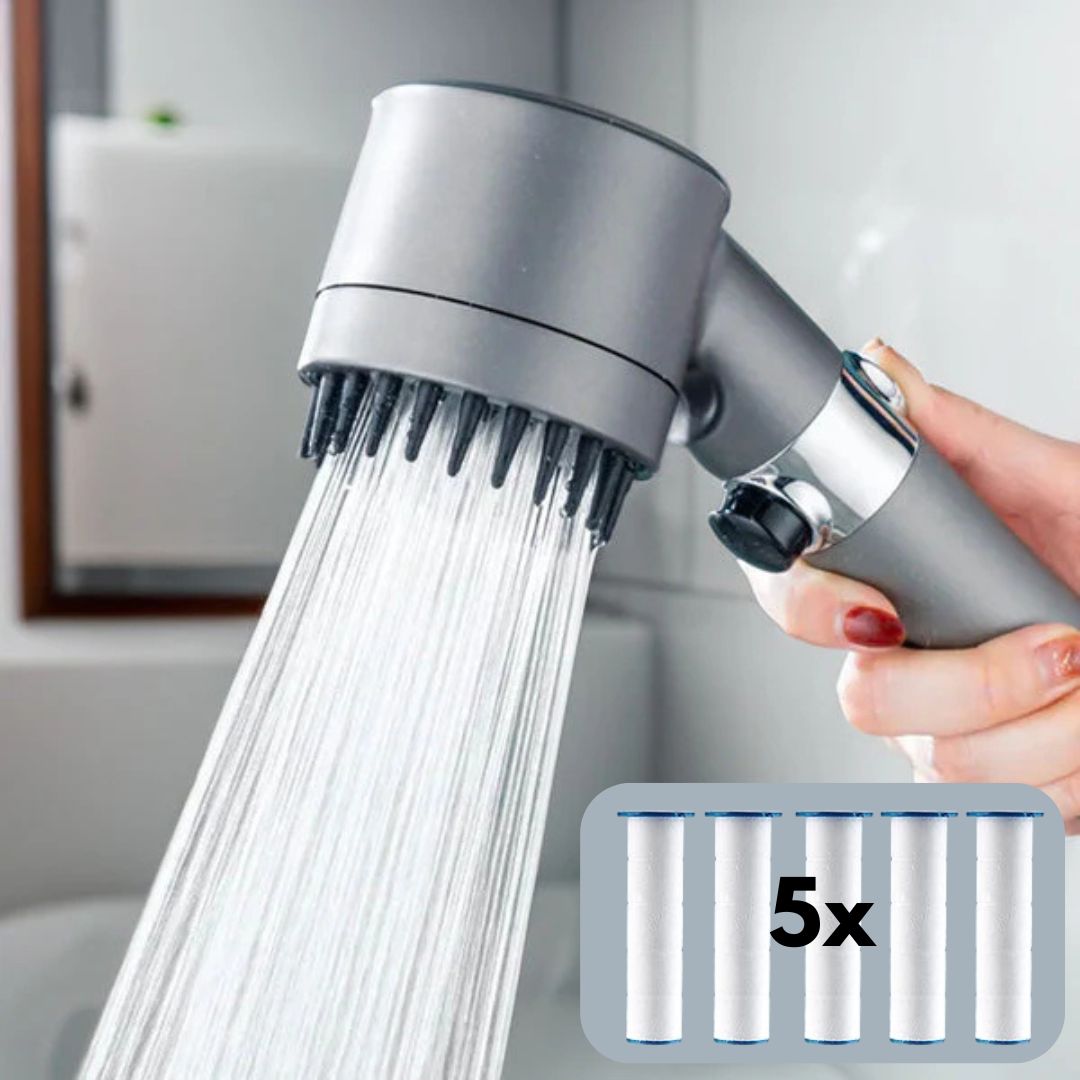 ShowerMax | Verstellbarer Hochdruck-Duschkopf mit 3 Sommer-Modi und 5 Wasserfiltern