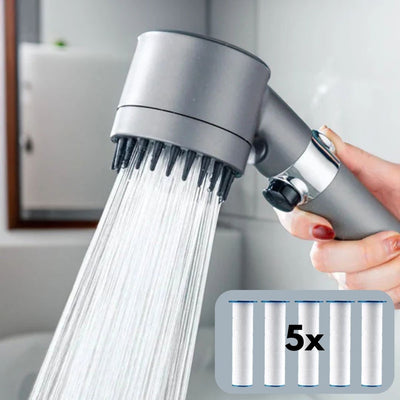 ShowerMax | Verstellbarer Hochdruck-Duschkopf mit 3 Sommer-Modi und 5 Wasserfiltern