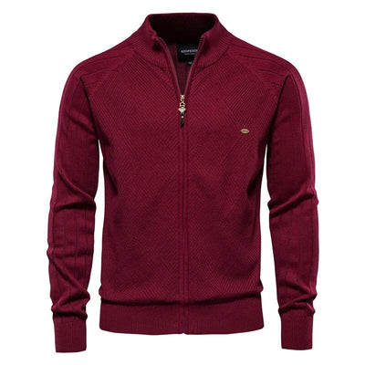 Schicke Jacke mit Rundhalsausschnitt und Reißverschluss für Herren