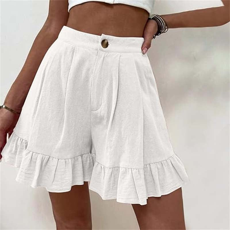 Kylie Bermudas Damen | Sommerliche elegante lässige einfarbige Shorts