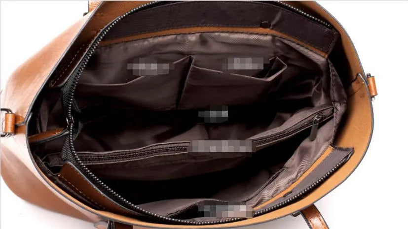 Nicole | Vintage Leder-Schulterhandtasche