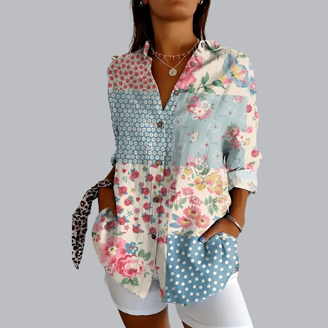 Tunika für Damen - Luftige Elegante Bluse mit Print für den Sommer 2024