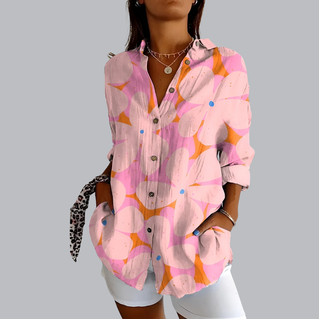 Tunika für Damen - Luftige Elegante Bluse mit Print für den Sommer 2024