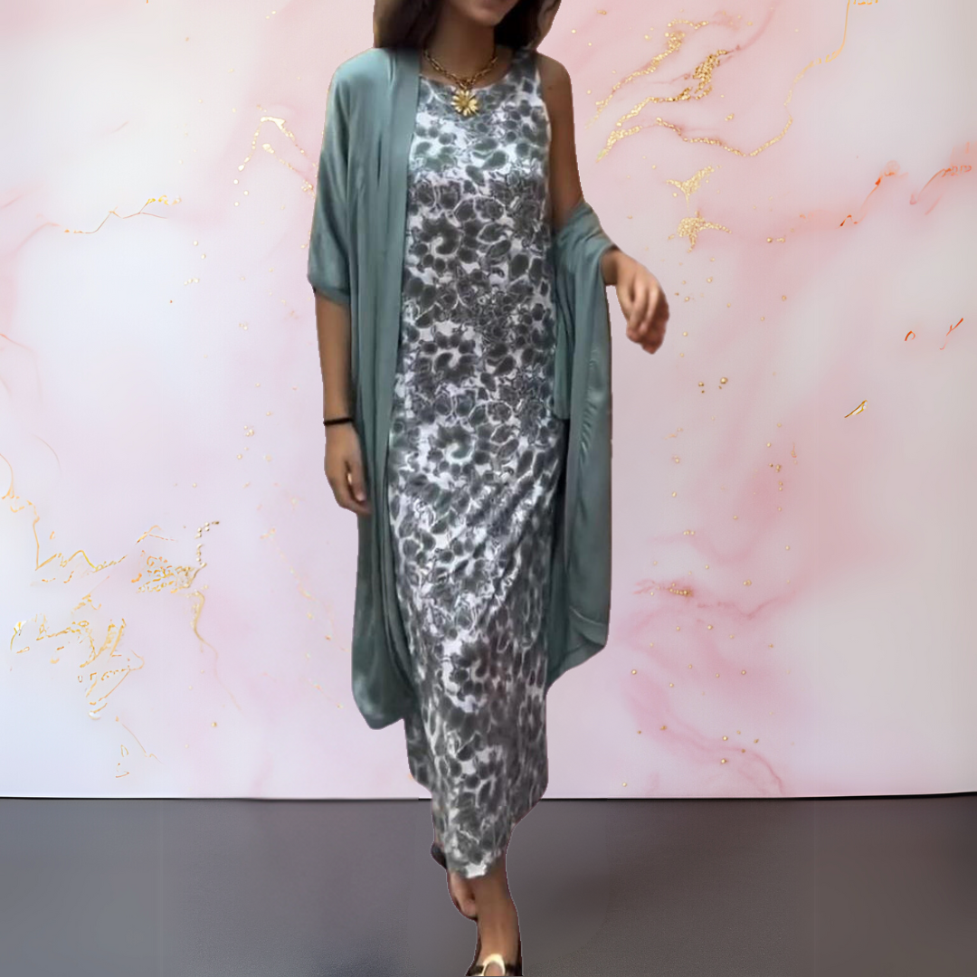 Mel | Elegantes Kleid mit Strickjacke