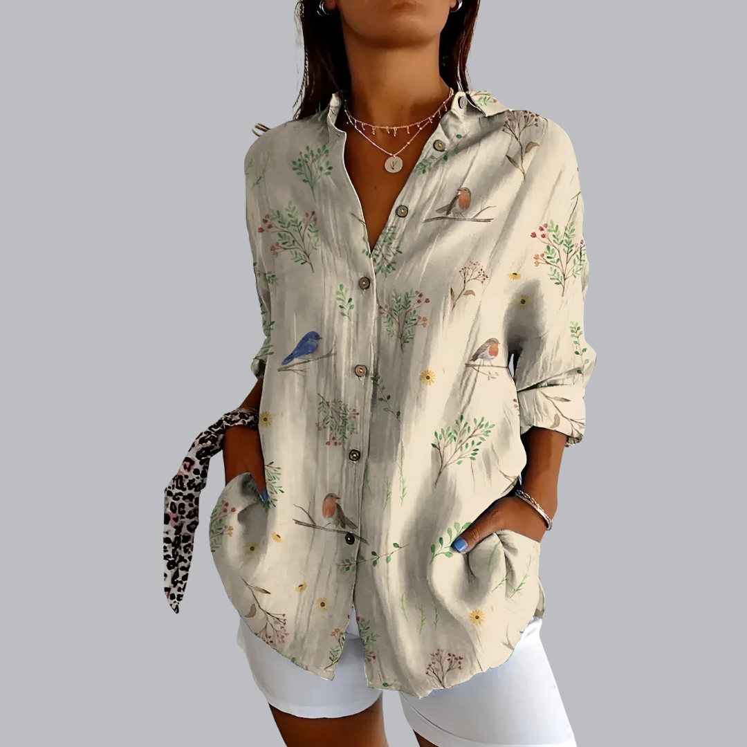 Tunika für Damen - Luftige Elegante Bluse mit Print für den Sommer 2024