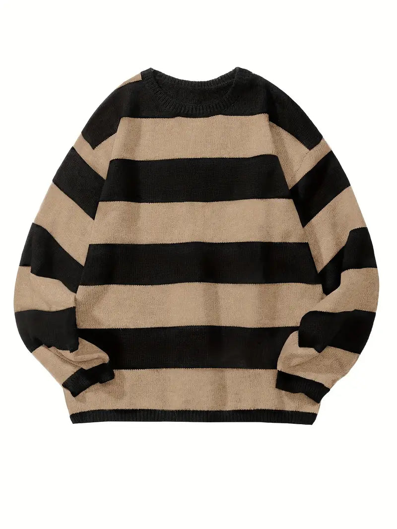 Retro-Strickpullover mit Streifen für Herren