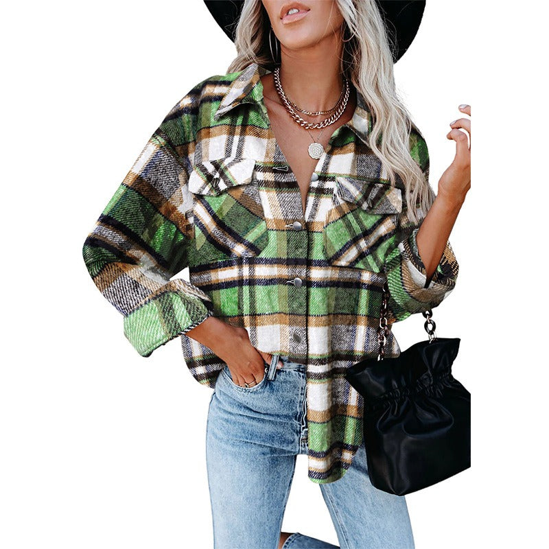 Klassisch karierte Jacke für Damen