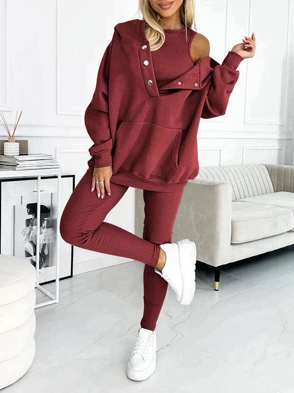 Kuschelige 3-teilige Loungewear für Damen