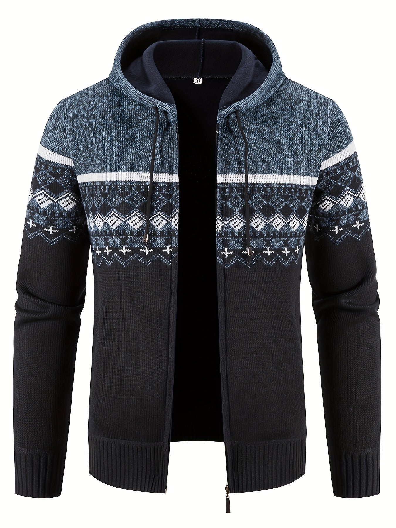 Strick-Hoodie mit Rautenmuster für Herren