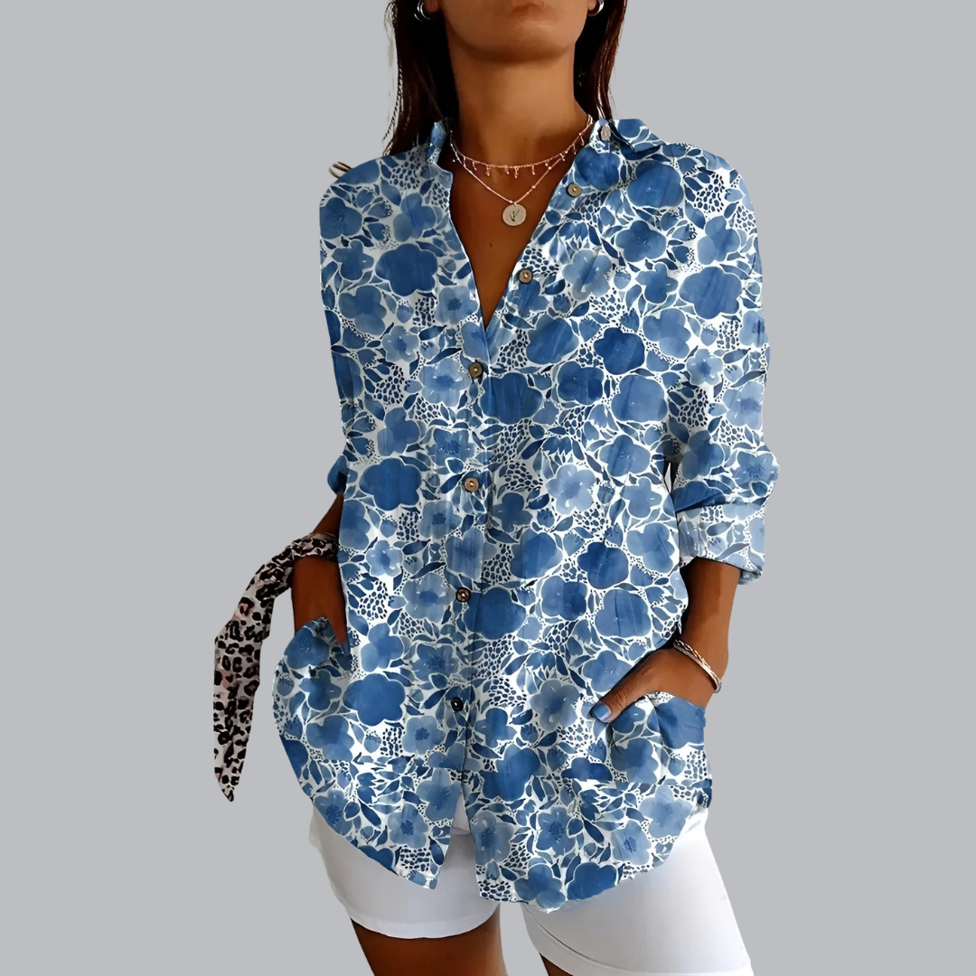 Tunika für Damen - Luftige Elegante Bluse mit Print für den Sommer 2024