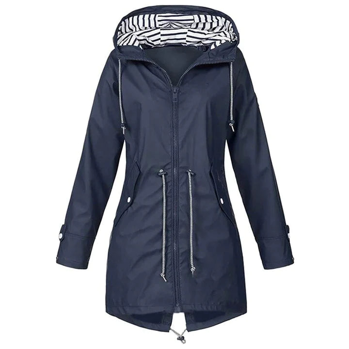 Damen Kapuze Winddichte RegenJacke | Langarm