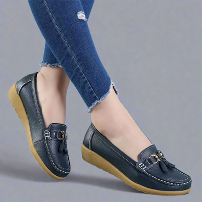 Ulfrida | Orthopädische Leder Mokassins Komfort und Stil