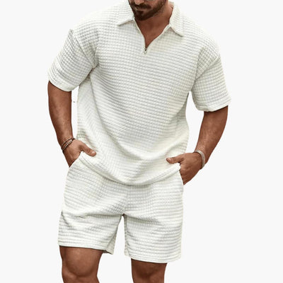 Sommer Set für Herren - Leichte Zweiteiler mit Poloshirt und Sweat Shorts