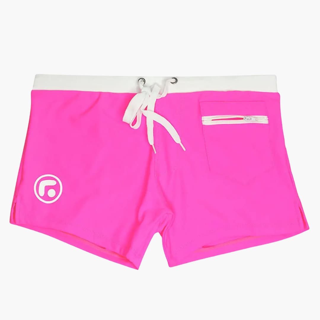 Herren Badeshorts mit Reißverschlusstaschen und Kordelzugbund